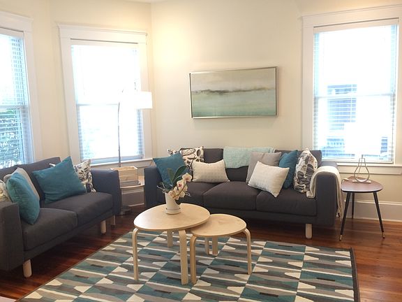 Living room with all-new furniture and accents