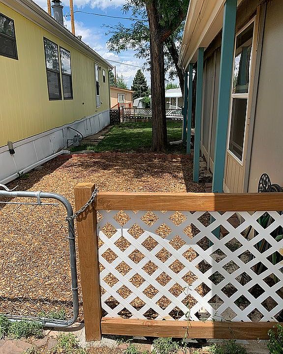 Side yard fenced for a dog