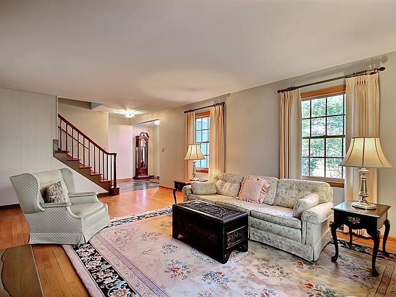 LIVING ROOM WITH HARDWOOD FLOORING