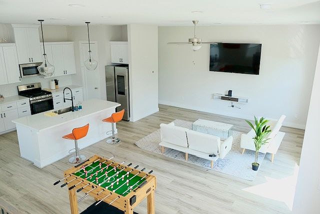 Spacious Living Room View. Home comes furnished