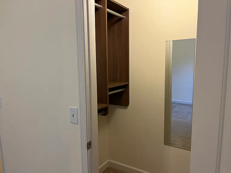 Custom closets in main bedroom