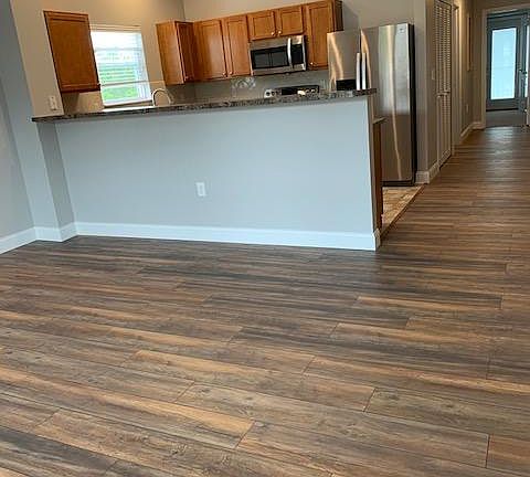 Open kitchen to living room.