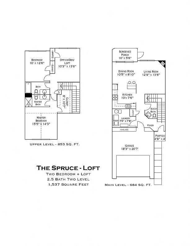 Floor plan Spruce Loft - E