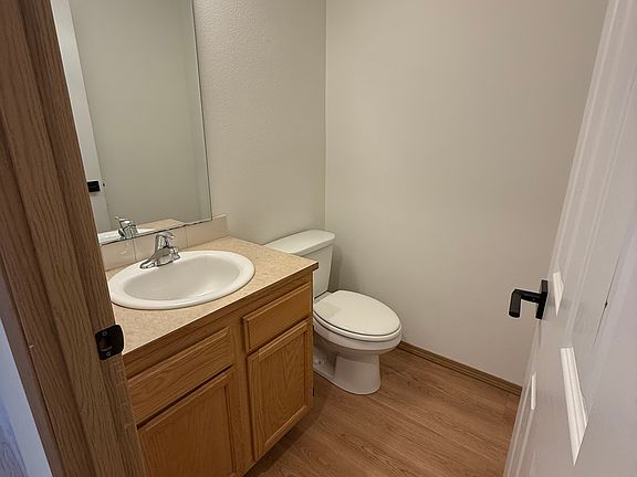 1/2 bath on main floor in entry hallway