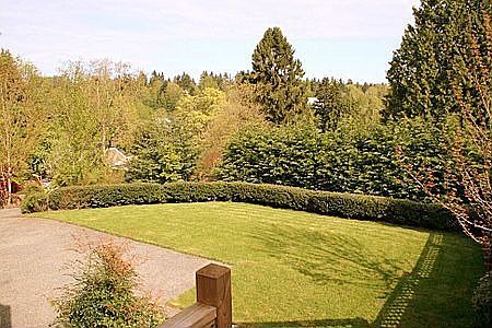 Large private backyard