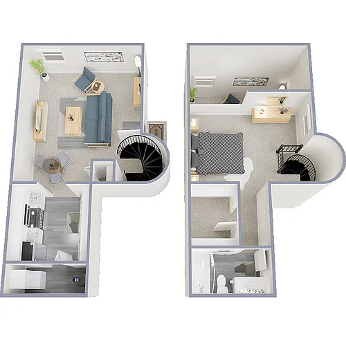 Floor plan 1 Bedroom 1 Bath