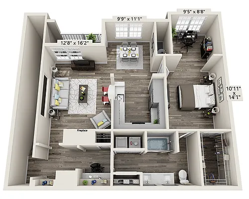 Floor plan Plan E (A1F)