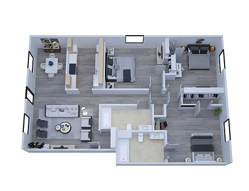 Floor plan 3BR 2BA