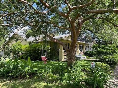 Shady corner lot with mature trees