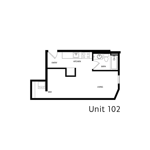 Floor plan Studio - Type 7B