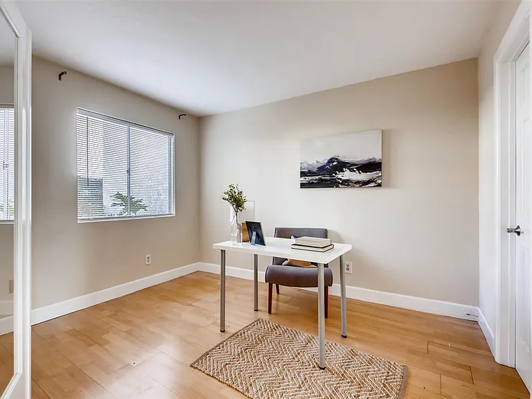 Spacious secondary bedroom with walk in closet. (Please note this property does not come furnished)