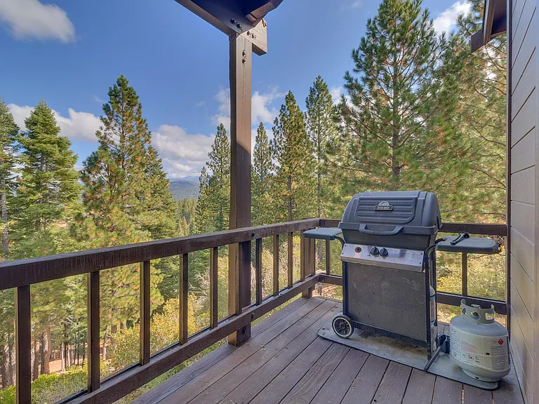 Propane BBQ on private deck.
