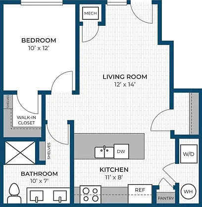 Floor Plan 1BR A | Seasons at Hoffman Estates | Apartments in Hoffman Estates, IL Floor Plan 1BR A | Seasons at Hoffman Estates | Apartments in Hoffman Estates, IL