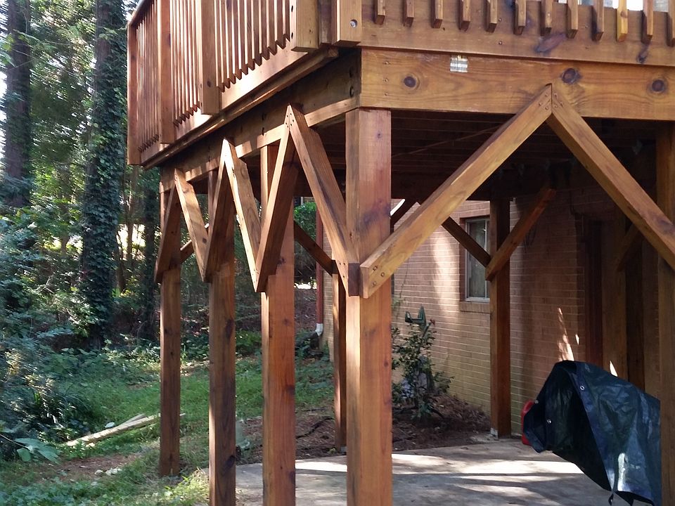 16' by 12' elevated deck