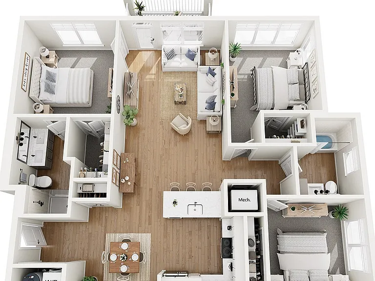 Floor Plan C3 | Echelon at Charlotte | Apartments in Charlotte, NC Floor Plan C3 | Echelon at Charlotte | Apartments in Charlotte, NC