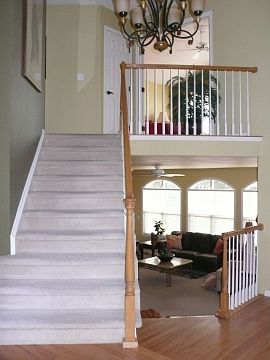 Multiple levels are visible from the foyer