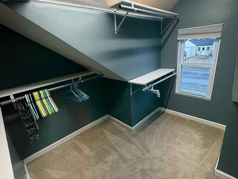 Upstairs walk-in closet
