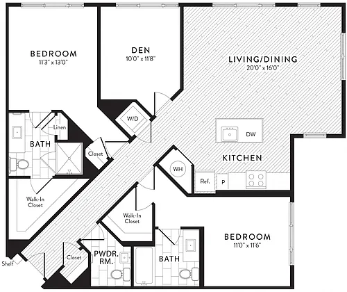 Floor plan C8 - 2 Bed_2.5 Bath Den