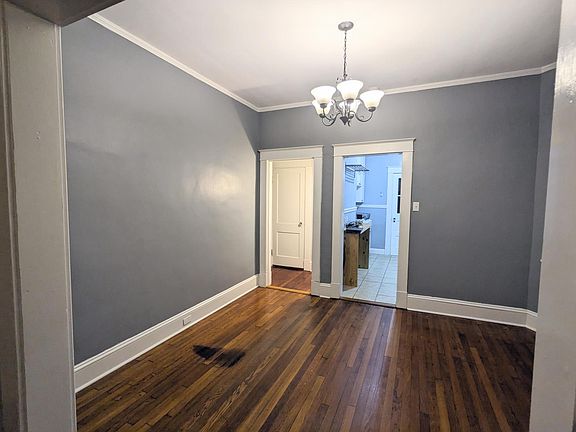 Dining room with kitchen.