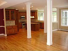 View of the Kitchen and Sunroom from front door.