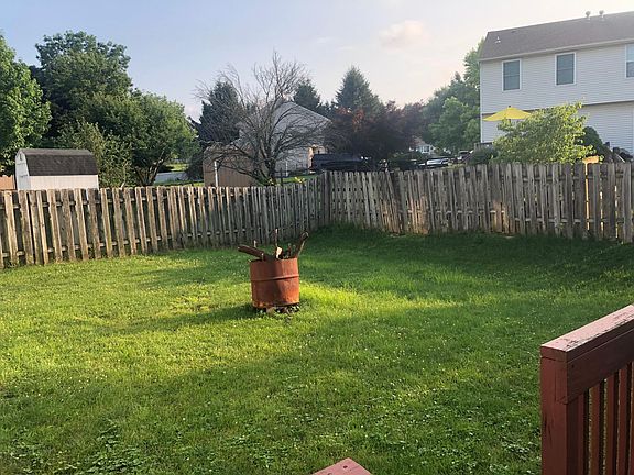 Fenced in backyard