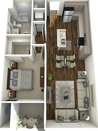 One bedroom, one bath, 708 square foot apartment home One bedroom, one bath, 708 square foot apartment home