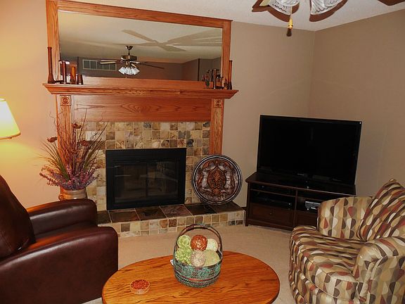 New hearth and mantle.