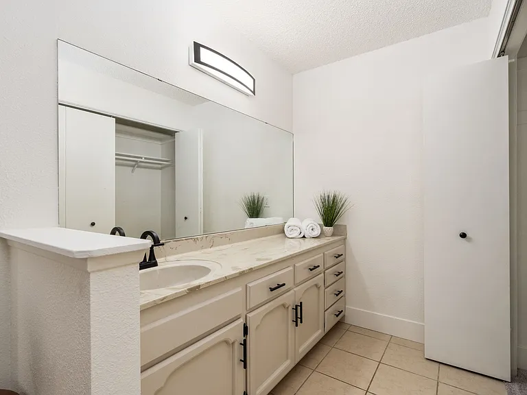 Separate vanity in master bedroom.