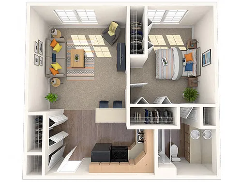 Floor plan 1x1D