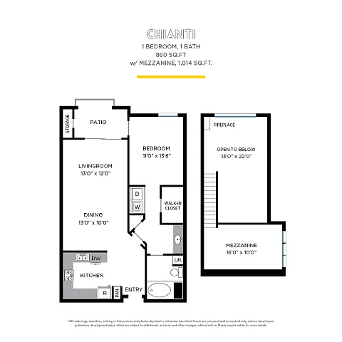 Floor plan Chianti with Mezzanine