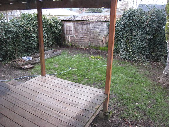 Back deck and yard