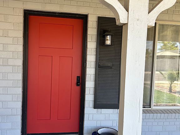 Newly painted front door