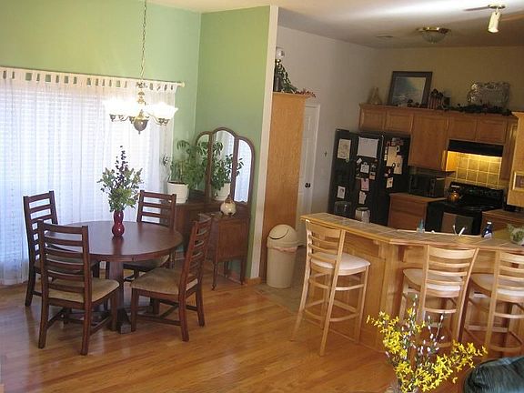 Dining room and kitchen