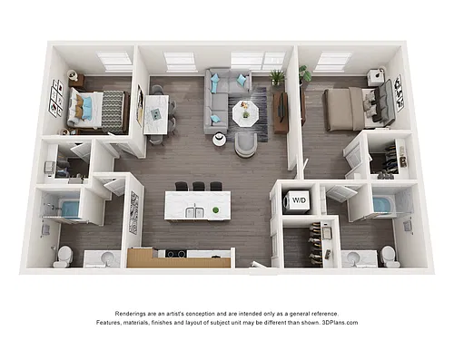 Floor plan 2 Bedrooms D