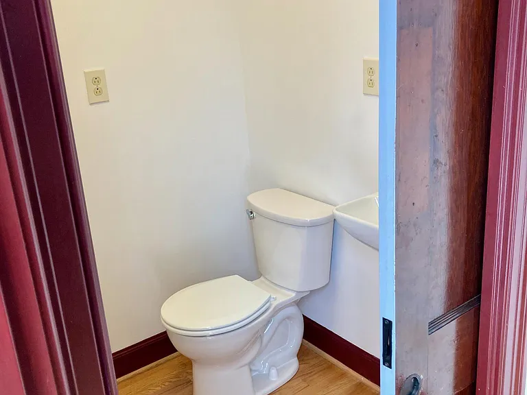 Pocket door to half bathroom