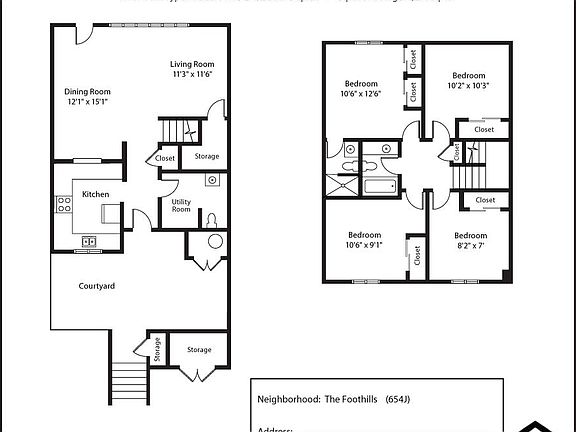 Foothills 4-bed floor plan