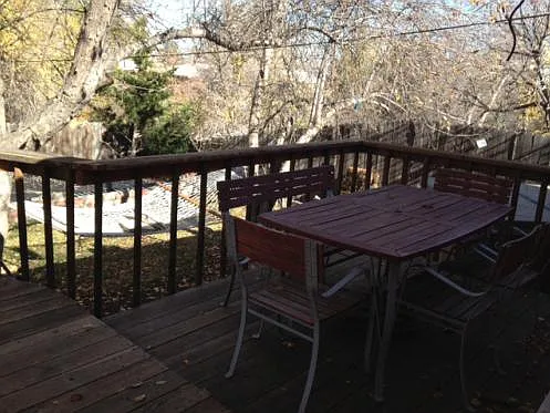 Backyard with deck