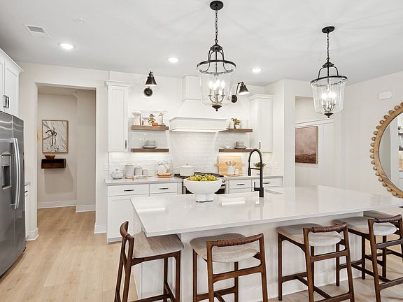 Kitchen with gorgeous pendant lighting