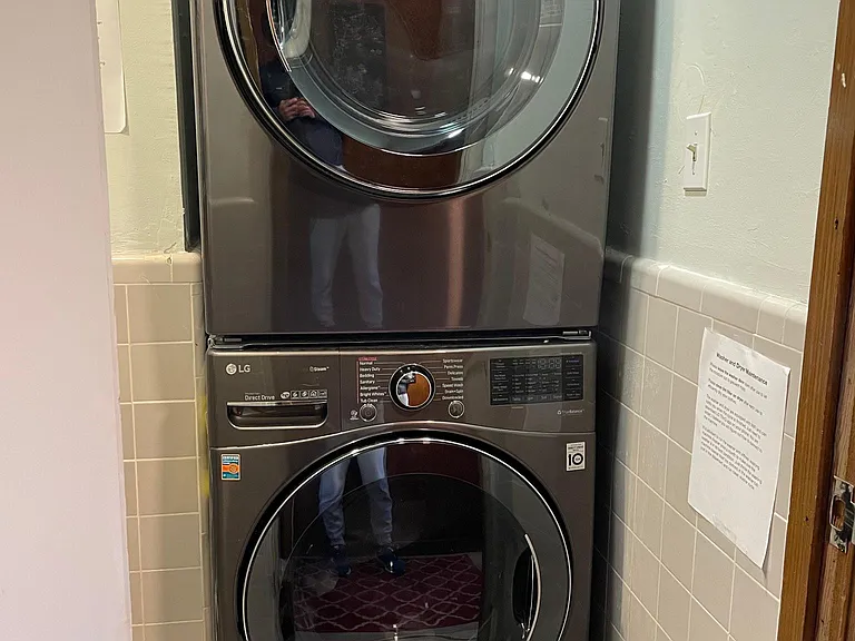 washer and dryer in the building