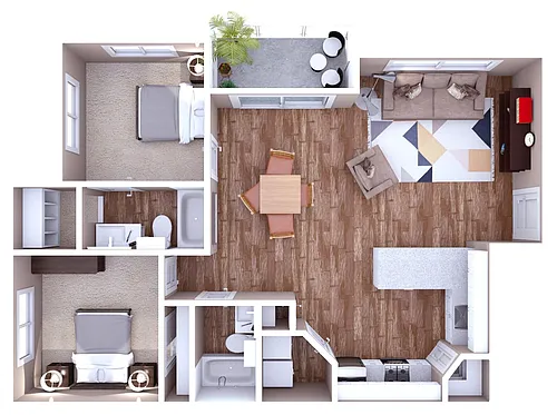 Floor plan Tulip1 2x2
