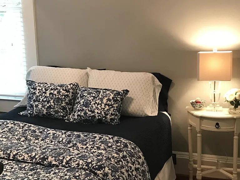 Third bedroom easily accommodates queen-sized bed and other furnishings.