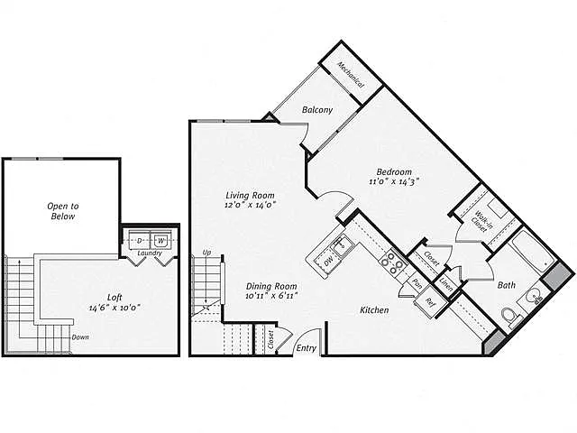 Floor plan A5 with Loft