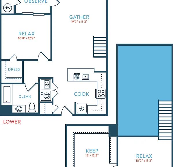 1152 Tea House A11 Loft Floorplan Diagram
