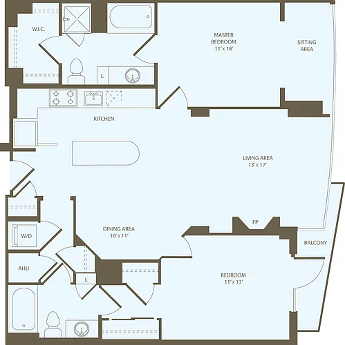Floor plan 2 Bedrooms HH_RW