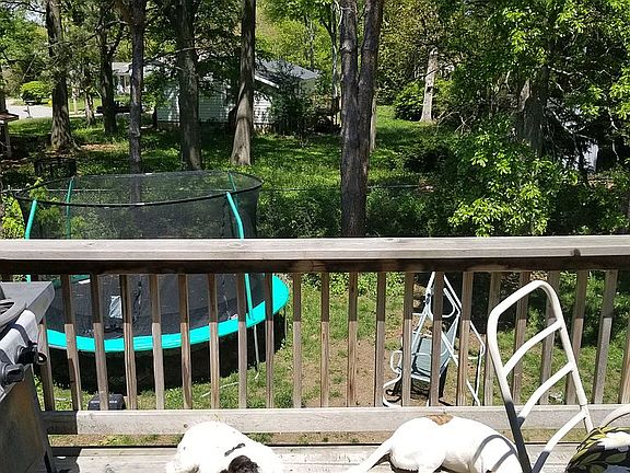 View off deck to backyard