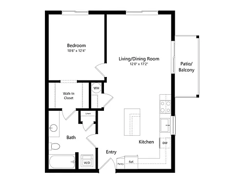 Floor plan 1 Bed A1
