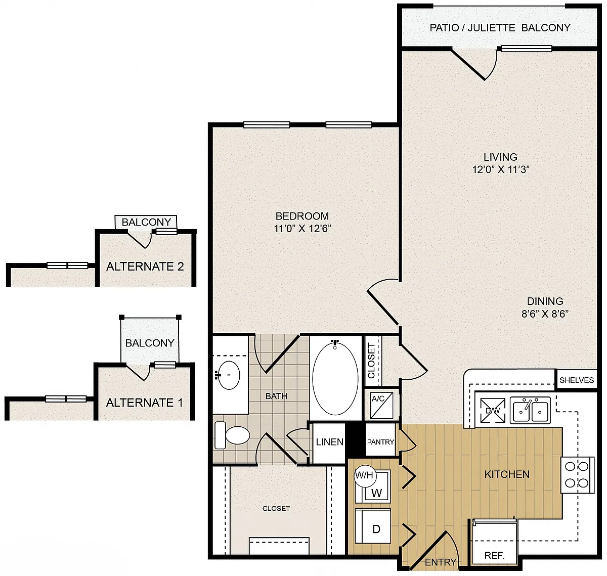 Floor plan Mid-rise A1