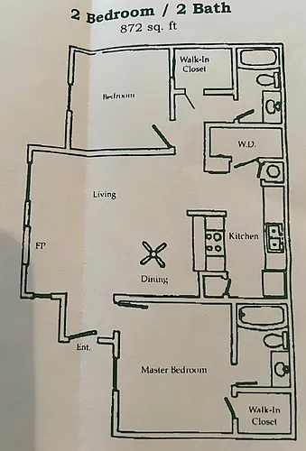 Floor plan Two Bedroom