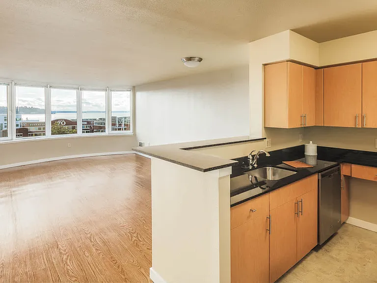 Kitchen and Living Room with Hard Surface Flooring