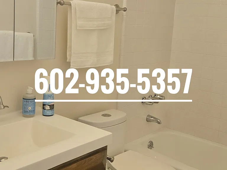 hall bathroom with large, contemporary medicine cabinet (extra storage)